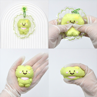 Jouet anti-stress en silicone en forme de grenouille mignonne, sûr pour les aliments, à rebond lent, avec bords finement cousus