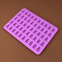 50 grilles de bonbons ours silicone moule glaçon moule gommes à la main bricolage silicone chocolat moule