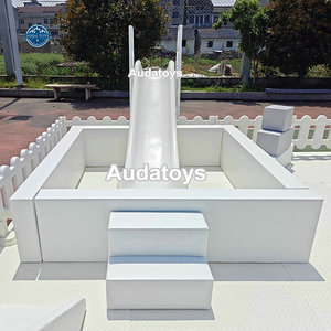 Thương mại trong nhà/ngoài trời trẻ em bên Inflatable vuông trắng bóng Pit trượt lớn mềm nhựa chơi thiết bị vui chơi giải trí công viên sử dụng - Product Image 2