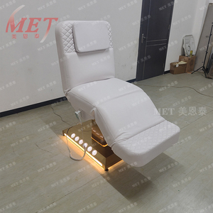 Lusso moderno elettrico 4 motore letto di bellezza professionale Spa letti rosa curvo ciglia per mobili da salone - Product Image 1