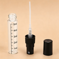 Flacon de parfum miniature en verre cylindrique personnalisé avec logo, 2/3/5 ml, vaporisateur de voyage portable, flacon échantillon, emballage cosmétique