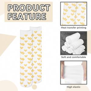 Blank White Crew Sport Men's High Quality Wholesale Custom <b>Polyester</b> <b>Socks</b> for Sublimation - Product Image 5