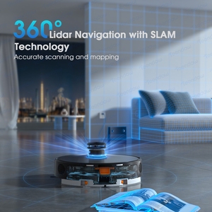 Aspirateur robot intelligent TEENDOW D60S, 6000 Pa, auto-chargeant, pour le nettoyage quotidien de la maison, fonction aspirateur et serpillière. - Product Image 3