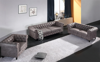 Muebles dorados Cómodo estilo europeo sofá de diseño moderno conjuntos de sofá seccional para sala de estar