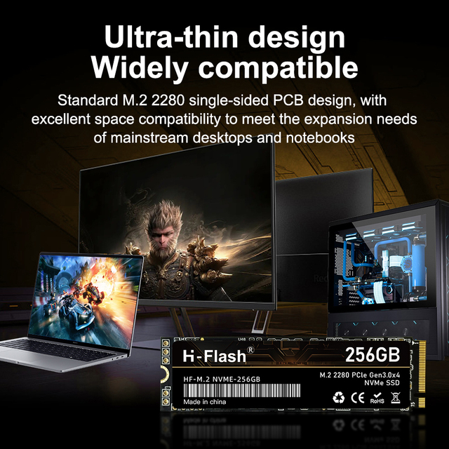 OEM M2 NVMe M.2 Internal SSD 128GB-2TB Game with 401-500MB/s Read/Write Speed