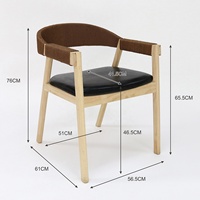 Chaise de salle à manger en bois massif nordique, chaise de restaurant moderne, couleur personnalisée, mobilier de bureau et de café