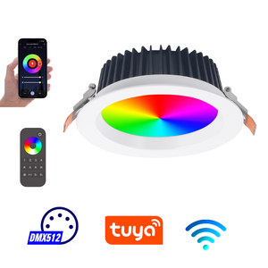 New thông minh 5 inch 20 Wát RGBW màu thay đổi độ sáng DMX512 tuya Wifi app điều khiển Đèn trần <span class=keywords><strong>Led</strong></span> Downlight - Product Image 5