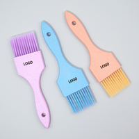 Bol de mélange de couleur pour salon de coiffure en paille de blé avec logo personnalisé, design antidérapant en plastique, pour teinture capillaire