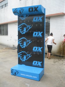 Sàn màu xanh phần cứng hàng tạp hóa triển lãm tay công cụ quyền lực sàn Pegboard phụ kiện kim loại cửa hàng Kệ Kim Loại hiển thị đứng CN; gua - Product Image 3