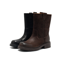 Bottines vintage pour femmes, légères, semelle en caoutchouc plate, printemps été