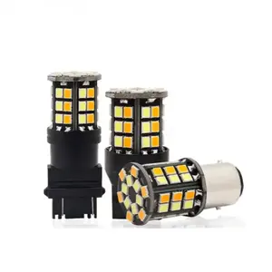 Lampu sein LED mobil T20 7443 W21 5W T25 3157 P27 7W, lampu ekor mundur Canbus