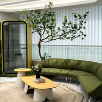 Cabine de repos insonorisée pour bureau, cabine de sieste avec ventilation, lumière LED, cadre en aluminium, cabine de repos silencieuse pour bureau, hôtel