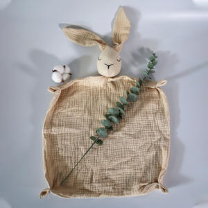 Nouvelle Arrivée Offre Spéciale Couverture de Sécurité pour Bébé 100% Coton <span class=keywords><strong>avec</strong></span> Tête de Lapin, Jouet Apaisant pour Nouveau-nés, Cadeau, Service OEM - Product Image 6