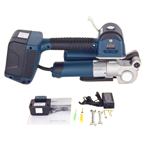 เครื่องมือสายรัดแบตเตอรี่ไฟฟ้าแบบมือถือพร้อมเครื่องบรรจุแบตเตอรี่2ก้อนชุดหลอมแรงเสียดทานสายพานสายพาน PET - Product Image 1