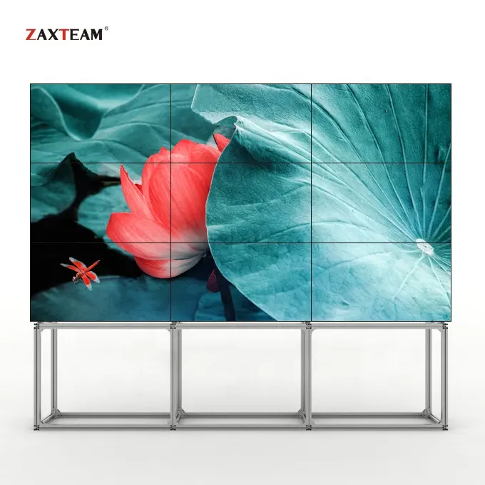 ZAXTEAM 0.88mm Bezel LCD Video Wall Display Screen 55inch large video wall Displays