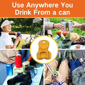 Abridor de latas fácil y protector de bebidas 2025: Cubierta completa, abridor manual de latas de refresco y cerveza, tapa de plástico para bebidas. - Product Image 5