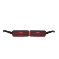 Feu arrière combiné LED 360 mm avec feux de position, durable, pour camion et remorque (feu stop/clignotant/feu arrière/feu de recul/feu antibrouillard arrière)