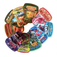 Sacs Mylar en forme de seau de 3,5 g en gros, design gouttelette, sachets en aluminium pour céréales, anti-odeur, refermables, qualité alimentaire, pour chewing-gum
