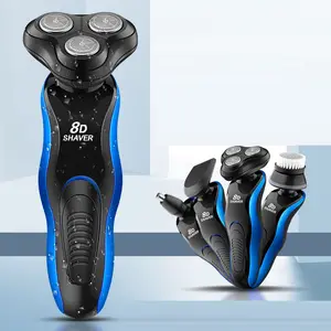 Vendita calda all'ingrosso usa e getta 4 in 1 rasoio elettrico USB ricaricabile 8D lama semplice e facile da usare rasoio per capelli