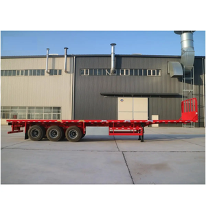 Prix des semi-remorques à plateau plat à col de cygne tri-essieux de 50 tonnes, 20 pieds, 40 pieds, 48 pieds, 50 pieds, 53 pieds, à vendre - Product Image 3