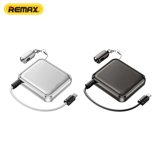 REMAX Power Bank 20000mAh FC-07 22.5W Fast Charge Aluminum Alloy Lanyard Cable Mini Travel Design Power Banks