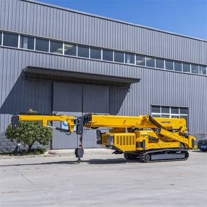 Mini-grue hydraulique télescopique sur chenilles de 8 tonnes, rotation à 360 degrés, portée de levage de 18 m avec flèche de déviation, mobile, type araignée - Product Image 3