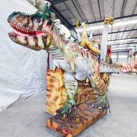 Balade électrique réaliste de taille réelle sur un dinosaure animatronique pour le parc d'attractions