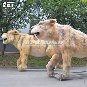 Escultura de animales salvajes para parque zoológico, modelo de tigre dientes de sable realista, animales animatrónicos, modelo de Tigre, animatrónico, para parque zoológico - Product Image 4