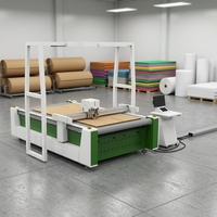 Cortadora de cuchilla oscilante de cama plana para cajas corrugadas y rascadores para gatos, máquina para la fabricación de cajas de papel y tablero de nido de abeja en lotes pequeños