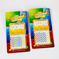 Bougies d'anniversaire à pois arc-en-ciel en cire de paraffine, bougies droites colorées pour la décoration de gâteaux, bougies de fête sans gouttes