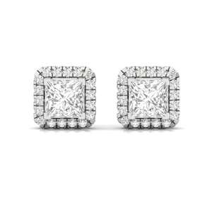 Pendientes de Moda con Diamante Cultivado en Laboratorio con Corte Princesa, Starlit Grace Solitaire, Chapados en Oro de 10K, Joyería Elegante y Brillante, Regalo para Mujer - Product Image 3