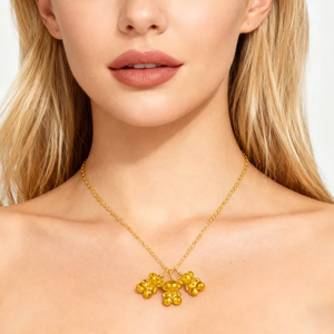 Elegante Collar con Colgante de Oso para Mujer, Acero Inoxidable 304, Galvanoplastia al Vacío, Color Mixto, Joyería Tridimensional - Product Image 1
