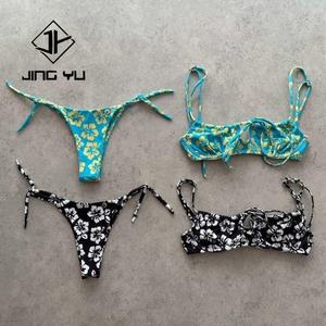 Trajes de Baño de Poliéster Sostenible Personalizados con Estampado Hawaiano Nuevo de 2025, Textura Elástica para Playa - Product Image 2