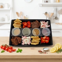Boîtes à sushi en papier kraft jetables de grande capacité, personnalisées en usine, haut de gamme, avec compartiments, finition mate pour l'emballage alimentaire