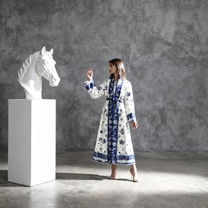 Abaya élégante personnalisée en polyester avec strass thermocollants de luxe pour femmes musulmanes, robe de soirée pour occasions spéciales - Product Image 4