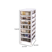 Meuble de rangement sous bureau en plastique, étagère multi-niveaux pour la maison et le bureau, idéal pour documents et masques, aucune installation requise