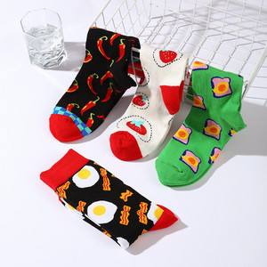 Personnalisé Drôle Sourire Lapin Nuage Nourriture Hommes <span class=keywords><strong>Chaussettes</strong></span> En Coton <span class=keywords><strong>Pas</strong></span> <span class=keywords><strong>Cher</strong></span> Équipage Charte Robe Casual <span class=keywords><strong>Fantaisie</strong></span> <span class=keywords><strong>Chaussettes</strong></span> Pour Hommes - Product Image 3