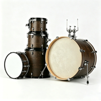 Batterie de percussions métalliques personnalisable en gros, 5 pièces avec 3 cymbales, prix compétitif, réglable