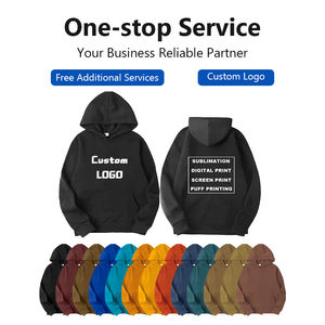 Jersey informal <span class=keywords><strong>de</strong></span> alta calidad para hombre, Unisex, <span class=keywords><strong>de</strong></span> algodón pesado, Polar, <span class=keywords><strong>de</strong></span> gran tamaño, con estampado personalizado, con capucha, sudaderas con capucha para hombre en blanco - Product Image 2