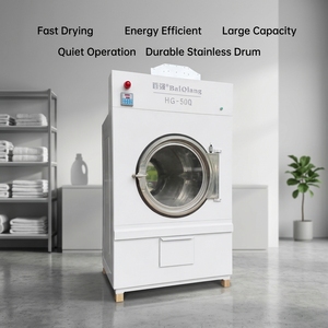 Secadora Industrial BIBO de 50 kg, Totalmente Automática, de Acero Inoxidable, Autolimpiante, a Gas, Trifásica, 380V, para Uso en Hoteles y Lavanderías - Product Image 2