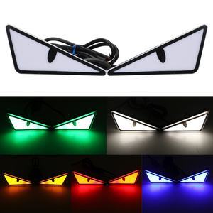 12V LED xe máy xe hệ thống chiếu sáng tam giác ma quỷ EAGLE mắt đèn màu đỏ màu xanh hổ phách cho xe accesorios Para moto xe máy - Product Image 1