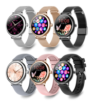 Montre intelligente pour femmes, Design rond, Portable, en acier, pour dames, 2023