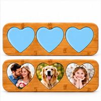 Cadre photo moderne en bambou pour sublimation avec ensemble acrylique pour impression par transfert thermique, cadeau personnalisé, décoration d'intérieur