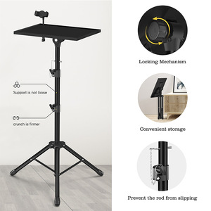 Projecteur <span class=keywords><strong>sol</strong></span> trépied <span class=keywords><strong>support</strong></span> ordinateur portable trépied hauteur réglable mélangeur bureau debout extérieur ordinateur <span class=keywords><strong>support</strong></span> de bureau avec plateau - Product Image 5