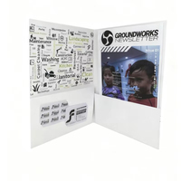 Carpeta de Presentación de Lujo Personalizada para Documentos A4, con 2 Bolsillos e Impresión, con Ranura para Tarjetas de Visita