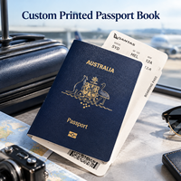 Passeport de voyage personnalisé en cuir, invitation de mariage avec service d'impression de logo par estampage à chaud