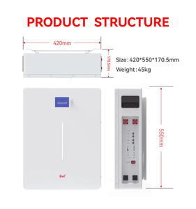 Batterie solaire hybride empilable SUNPLUS 5KWH LiFePO4 IP65 51.2V Bluetooth/WiFi en stock aux États-Unis pour usage domestique - Product Image 2