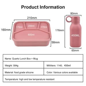 Leakproof Heatable Microwave <b>Compartments</b> Custom Reusable Bpa Free Eco-Friendly Dishwasher Safe Silicone Kids Bento <b>Lunch</b> - Product Image 2