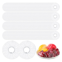 500 Stuks Wegwerp Elastische Voedselhoezen 38 Cm/42 Cm Food Grade Pe Stretch Bowl Covers Voor Keuken Koelkast Voedsel opslag