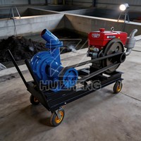 Bomba de arena horizontal de hierro de 3 pulgadas para limpieza de estanques de acuicultura y dragado de canales de río, bomba de lodo portátil de alta presión con motor diésel
